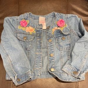 Jean jacket with flowers